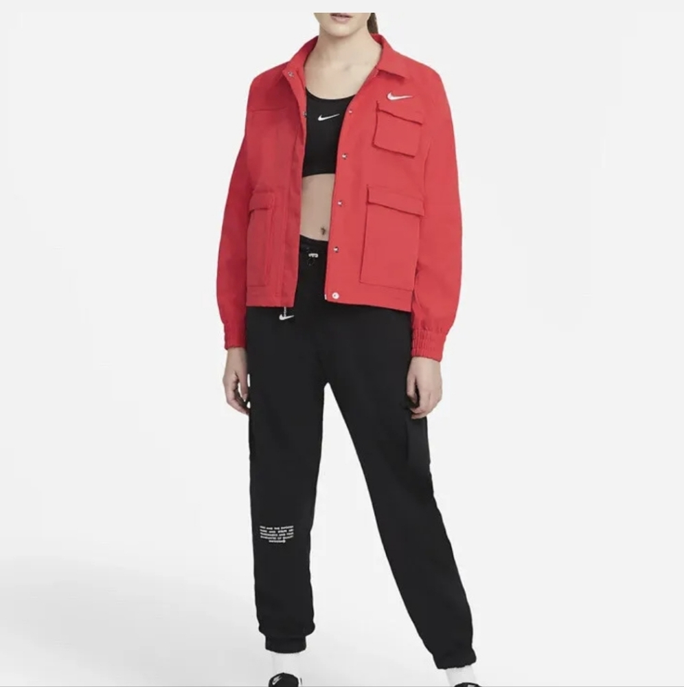 NWT NIKE WOVEN ZIP/BUTTON JACKET. CUTE! SIZE 3X